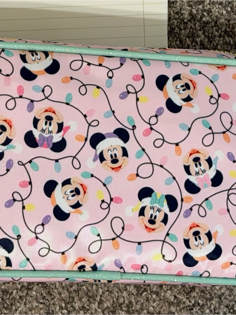 NWT Stoney clover lane small holiday Christmas Mickey & Minnie pouch